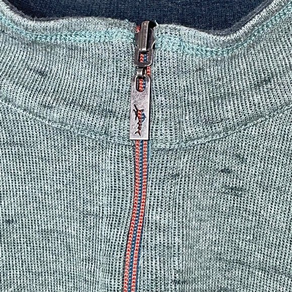 Tommy Bahama Reversible Pullover Sweater Men's 2XL Green Cotton Blend 1/4 Zip - Picture 9 of 10